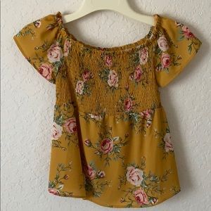 Floral off the shoulder blouse